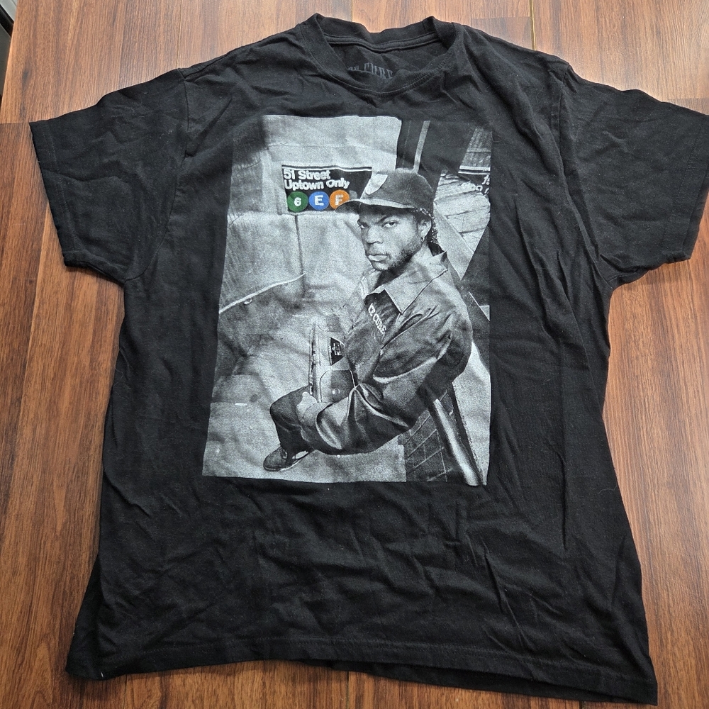 Ice Cube Shirt Mens Large 51st Street Short Sleeve Black